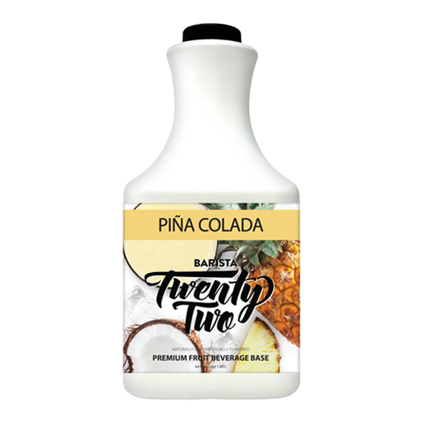 Barista 22 Pina Colada Premium Fruit Smoothie Base, 64oz