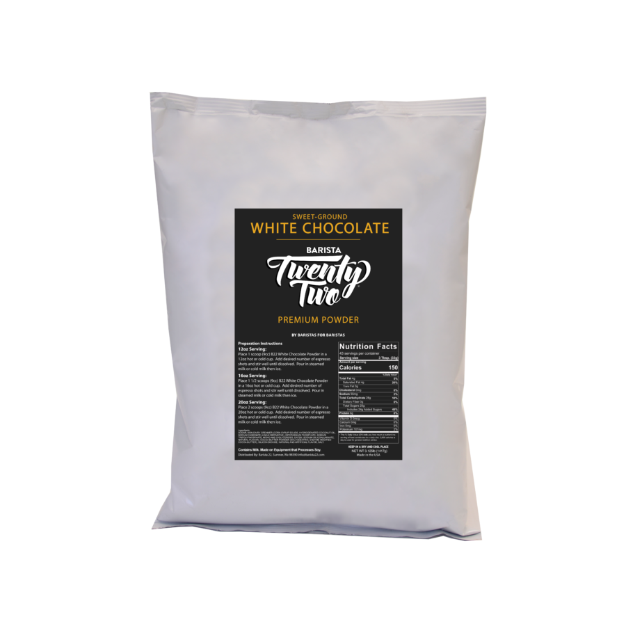 Barista 22 White Chocolate Powder (3.125 lb bag) Dillanos Coffee Roasters