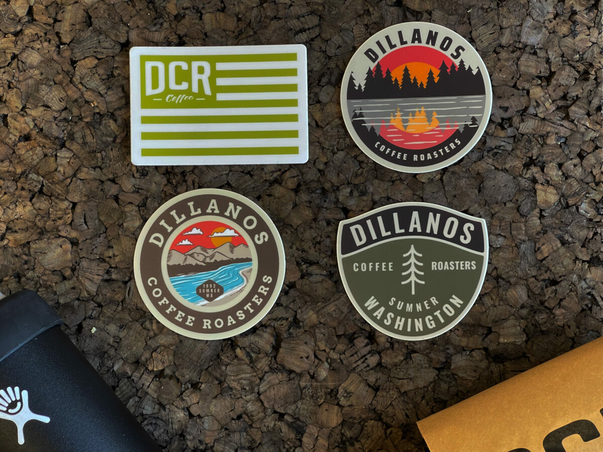 Green DCR Flag Sticker | Dillanos Coffee Roasters