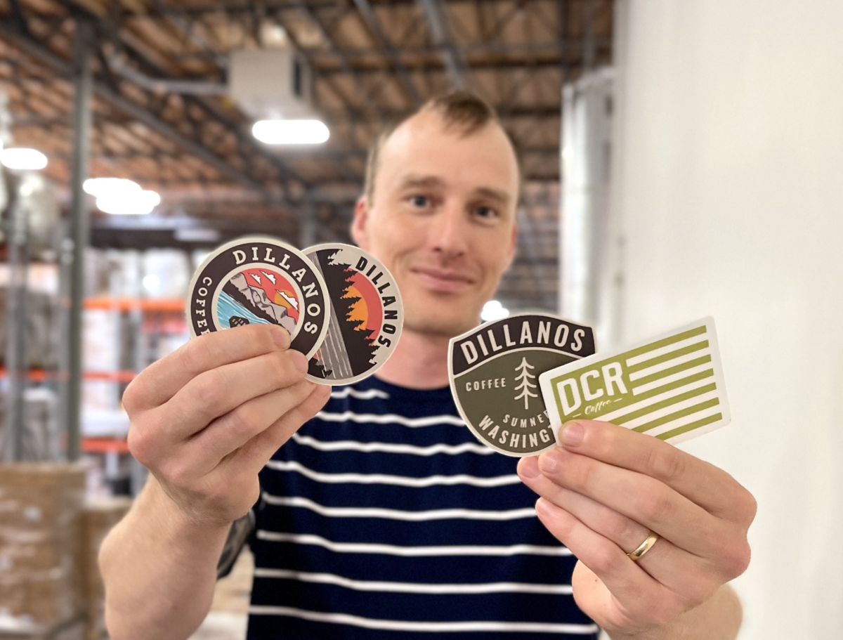 Green DCR Flag Sticker | Dillanos Coffee Roasters