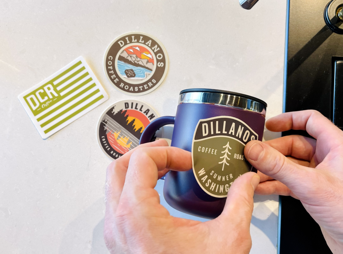 Green DCR Flag Sticker | Dillanos Coffee Roasters