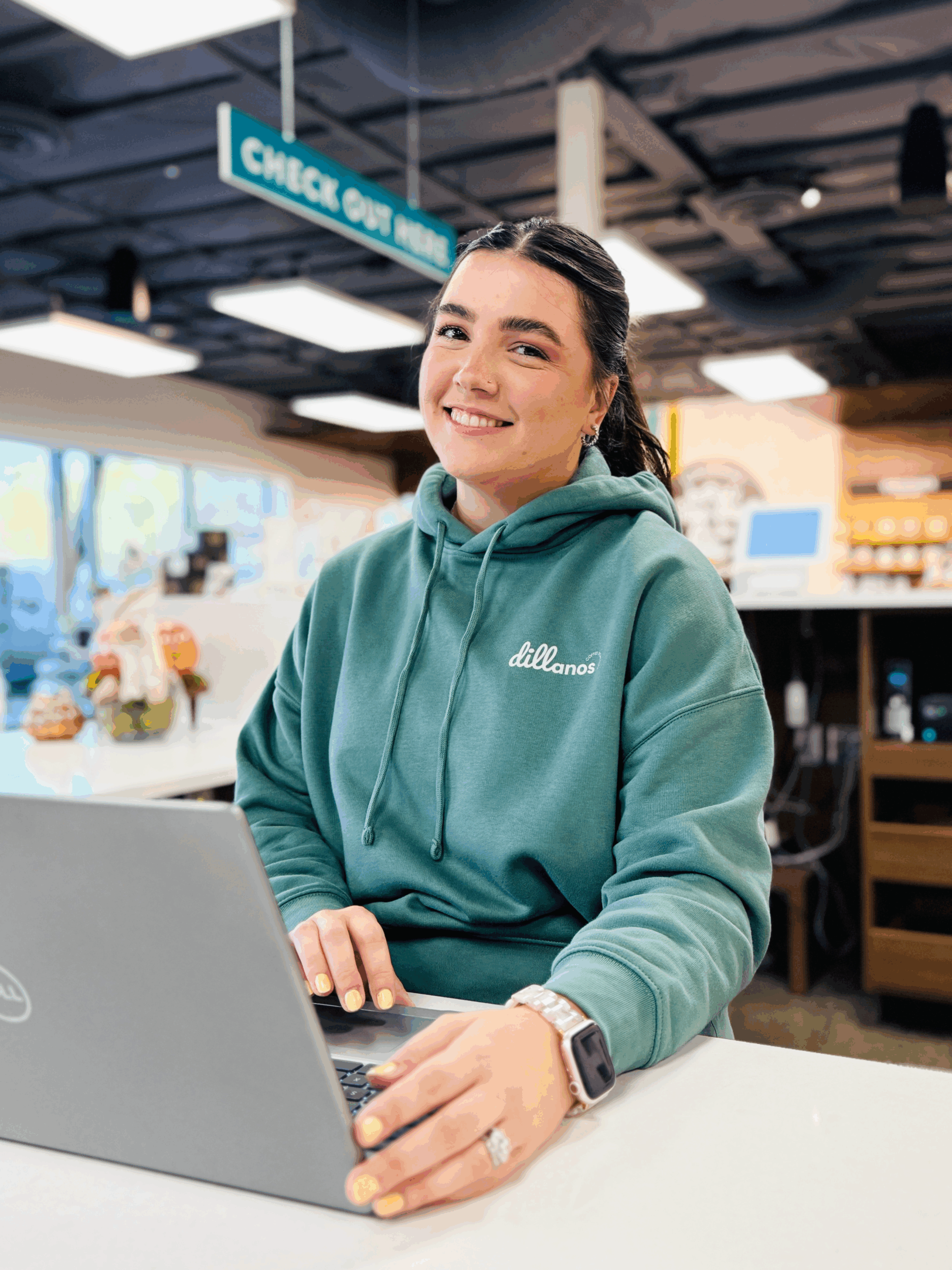 Women's Dillanos Pullover Hoodie, Green - Image 2