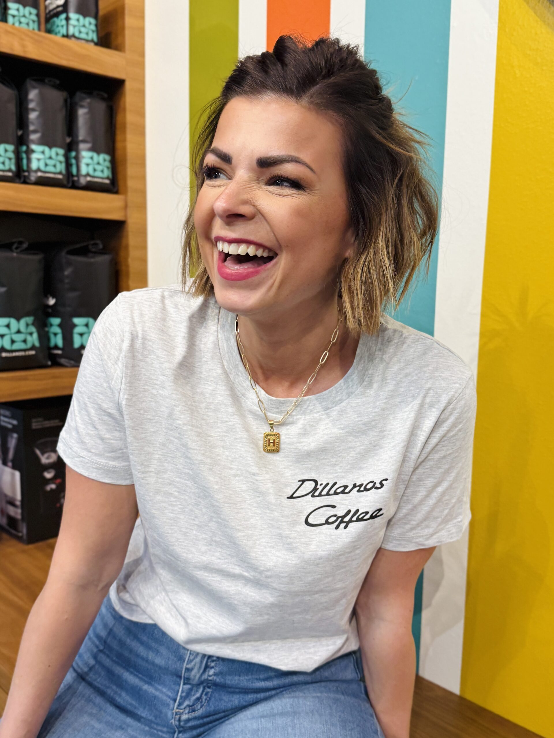 Women's Dillanos Coffee T-Shirt, Heather Gray - Image 2